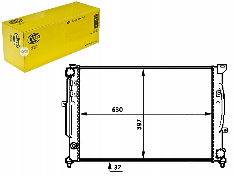Купить Hella радиатор воды audi a4 2.6 8d2. b5