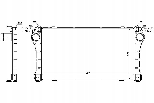 Купити Nissens інтеркулер toyota auris corolla 2.0d/2.2d