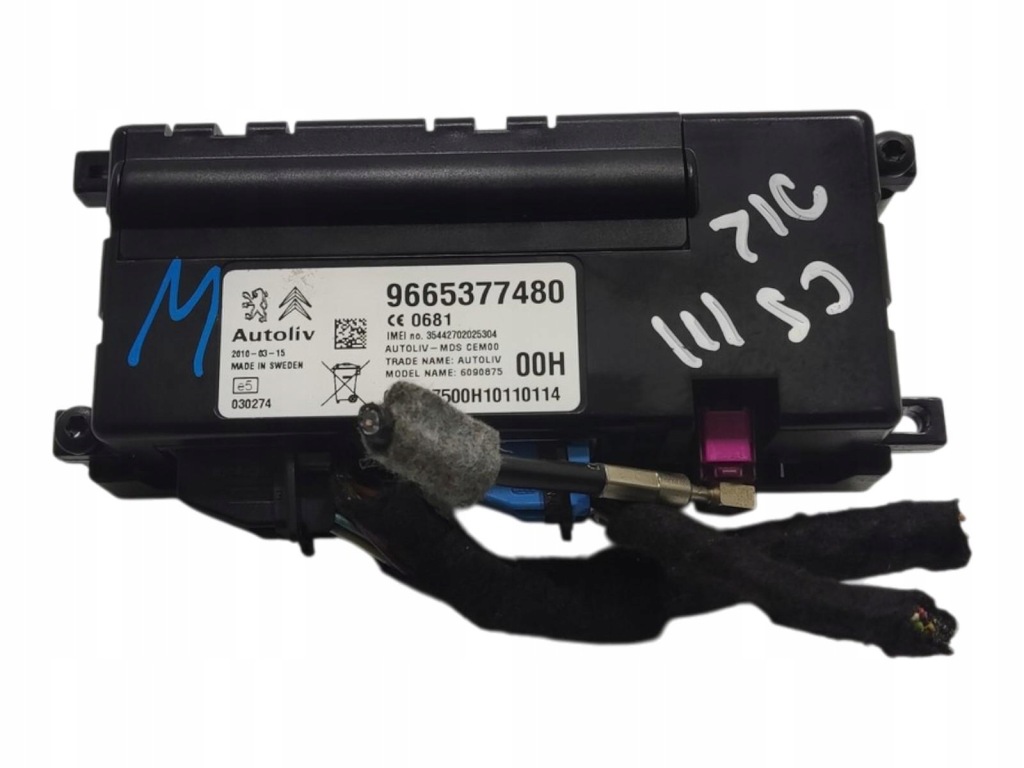 фото №1, Модуль блок керування gsm citroen c5 iii x7 2008-2011 9665377480
