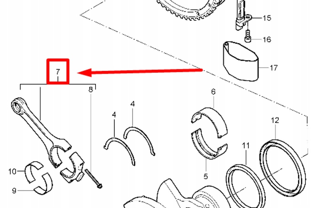 фото №8, Porsche macan 95b шатун двигуна 94610301937 новий оригінальний 946.103.019