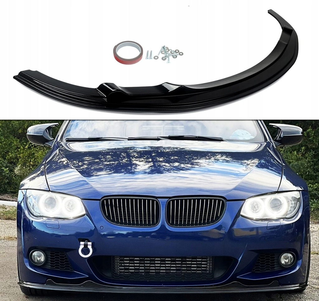 фото №9, Накладка бампера mp чёрный блеск сплиттер bmw e92 e93 2010-2013 m набор