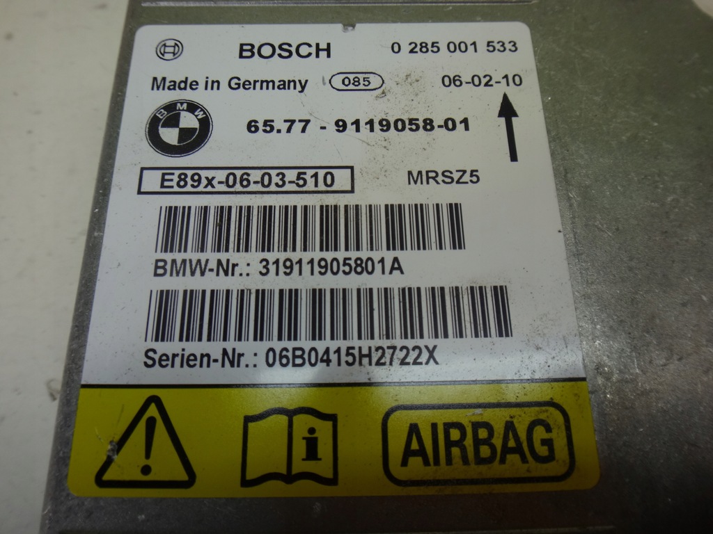 фото №2, Модуль подушка безопасности подушек bmw e87 e90 e91 mini r50 r53