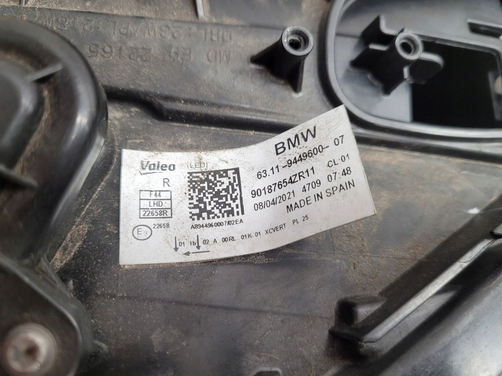 фото №9, Bmw 2 f44 f-44 адаптивный led 9449600 лампа правый перед передняя