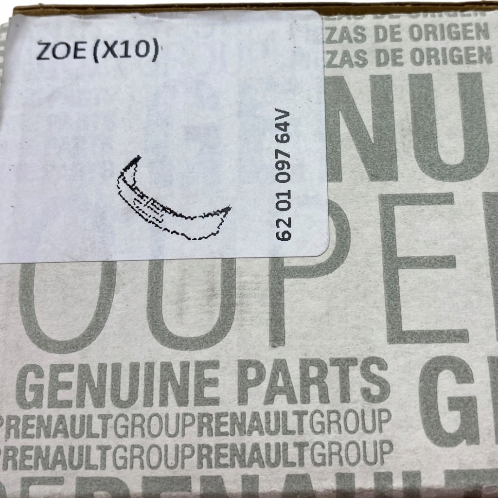 фото №12, Новый оригинальный номер набор ремонтный бампера перед renault zoe z.e 620109764v