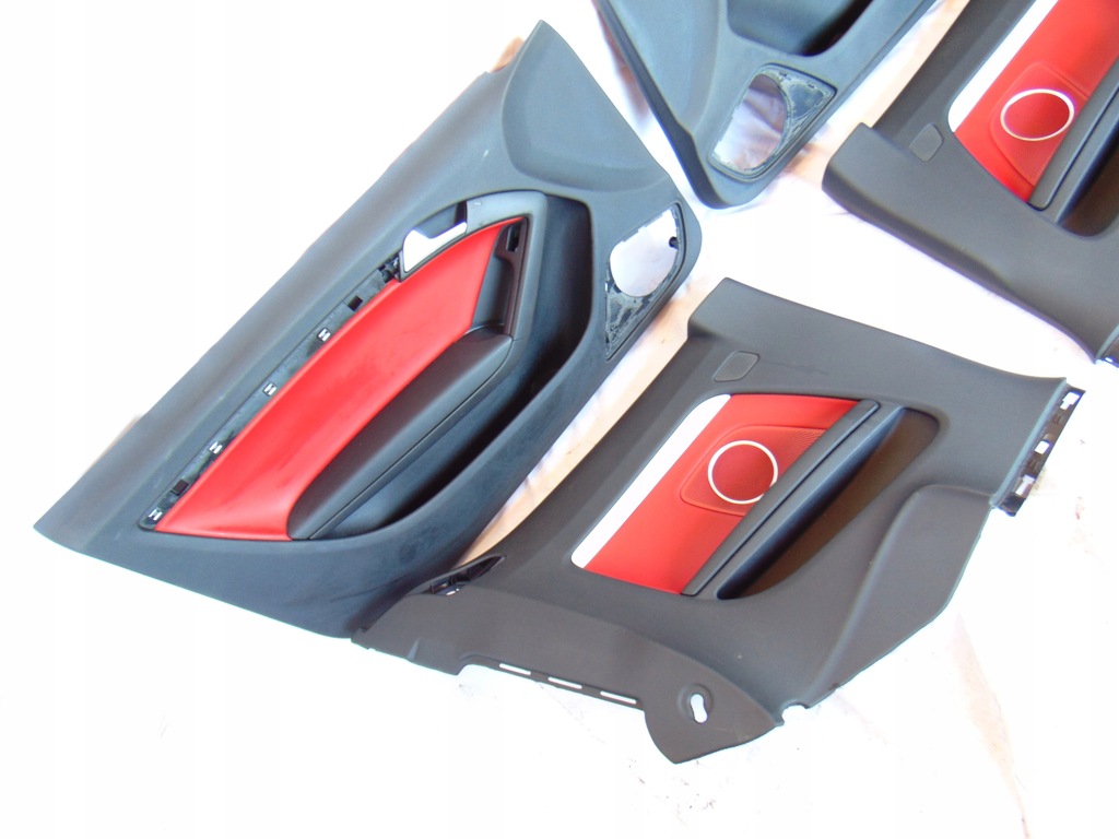 фото №15, Kpl сиденья заднее сиденье обивка кожа czerwona audi rs5 s5 8t coupe красные