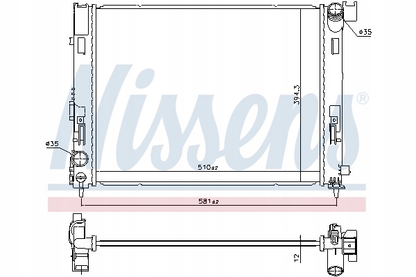 Nissens радиатор двигателя воды dacia sandero 3 nissan micra v с Разборки