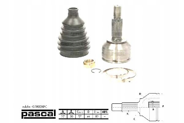 фото №2, Pascal набор шарнир приводного pas, g1r028pc