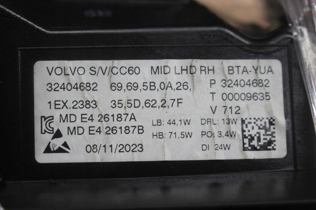 фото №7, Лампа ліва перед передня volvo s60 iii 3 full led 32404682