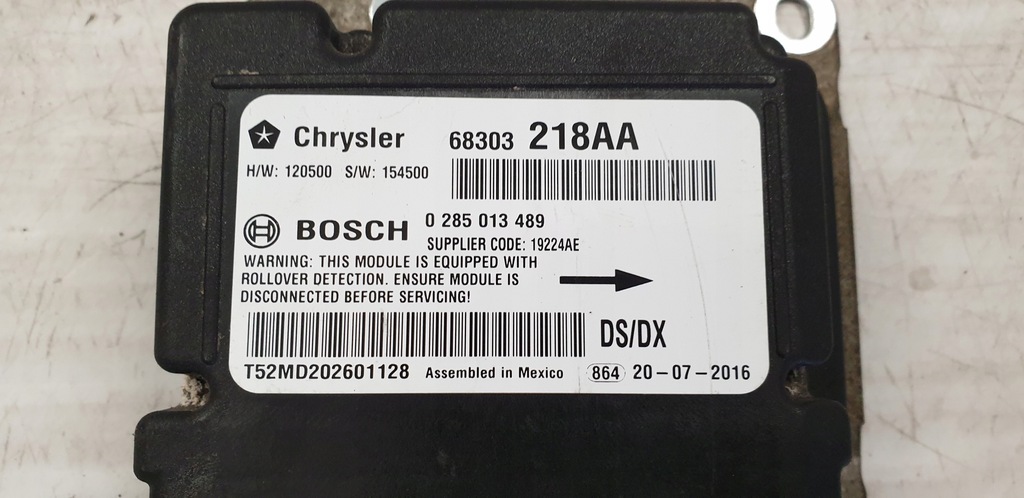 фото №7, Dodge ram 1500 iv датчик модуль блок управления подушек подушка безопасности демонтаж 13-19r