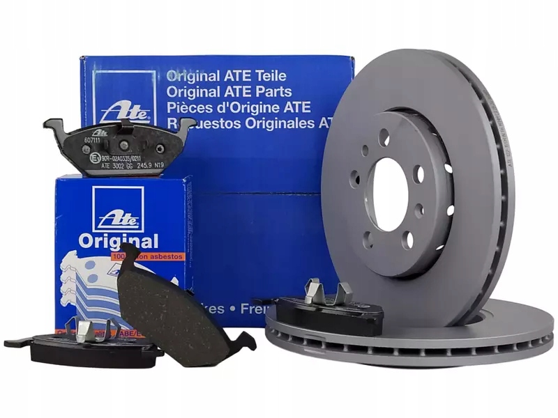 фото №2, Ate тормозные диски перед 256mm + тормозные колодки seat cordoba ibiza