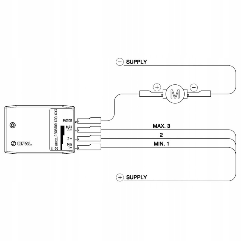 фото №3, 4401002 резистор резистор регулятор скорости вентилятор 3 передачи spal 12/24v