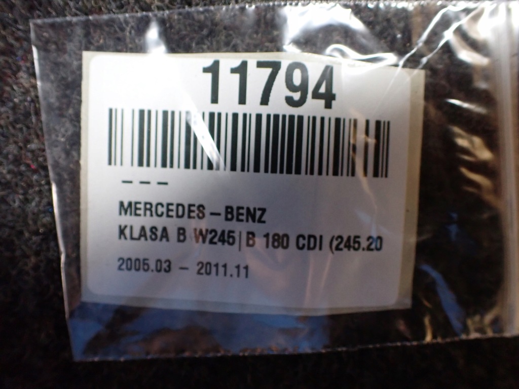 Обшивка багажника правий mercedes b 180 w245 2.0cdi 2007r 191 a1696902626 Доставка