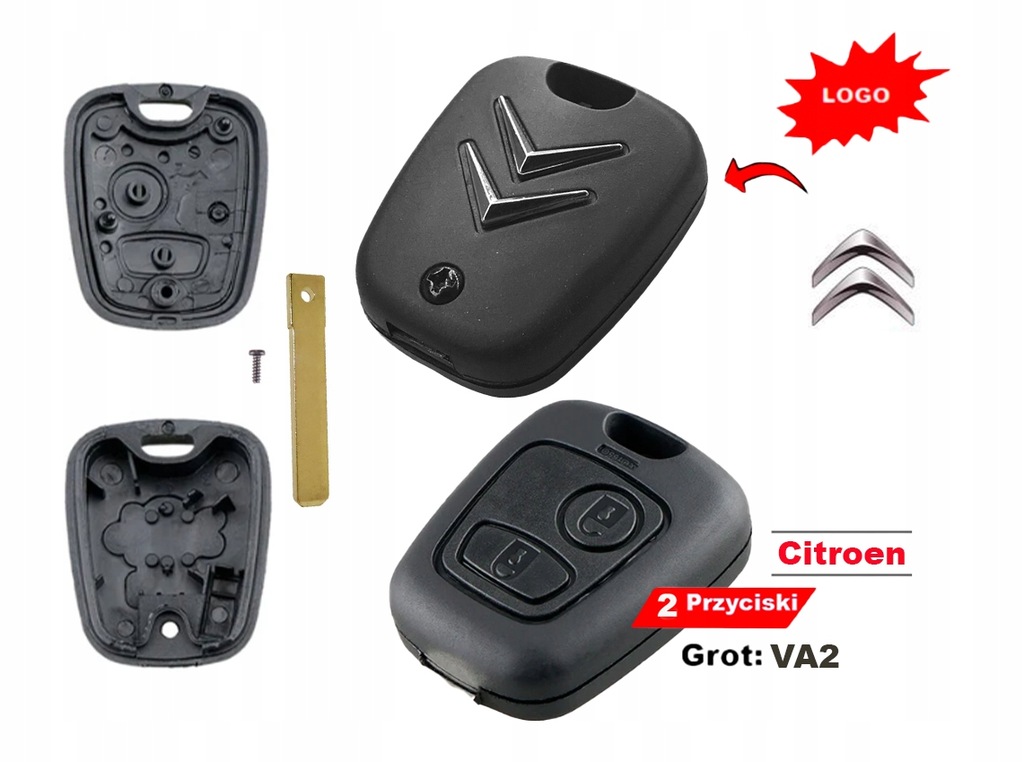 фото №1, Корпус pilot ключ do citroen c1 c2 c3 c4 c5 c6 + logo