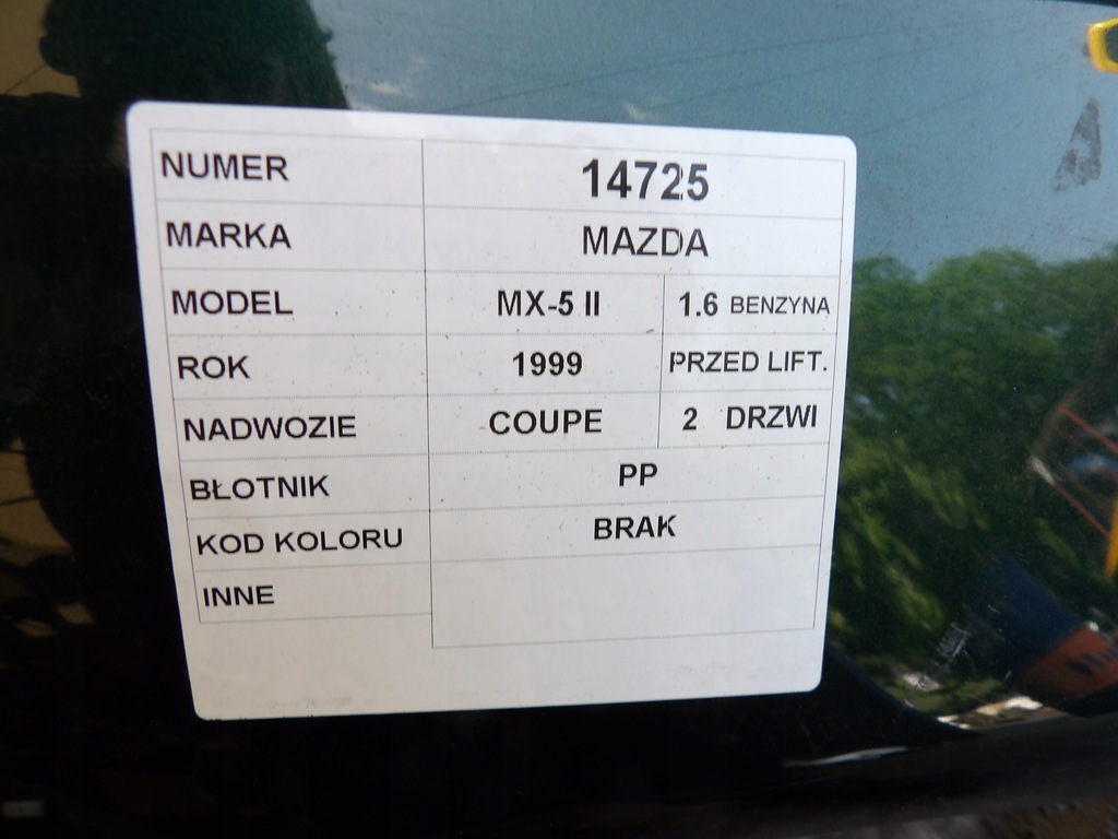 фото №6, Mazda mx-5 ii крила правий