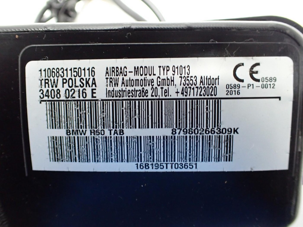 фото №3, Подушка подушка безпеки бічна права оригінал mini countryman r60 16r