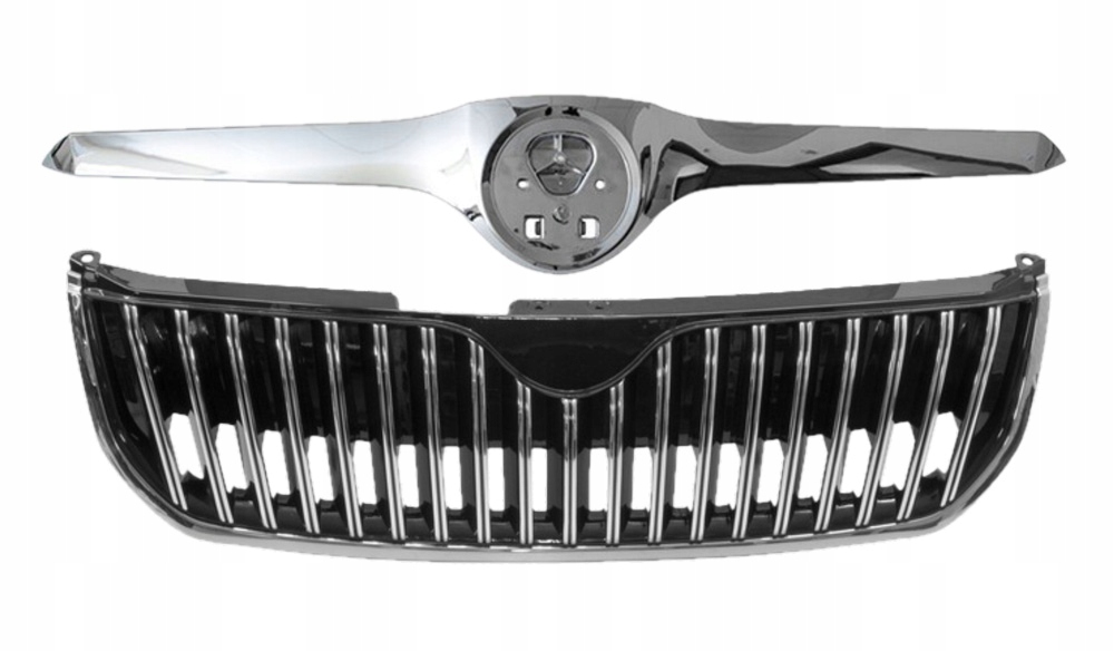 фото №3, Oem решётка радиатора капот решётка радиатора skoda superb ii 08- хром