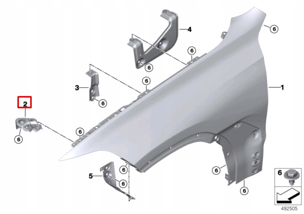 фото №10, Bmw x7 g07 кронштейн правого передний крыла 41007497292