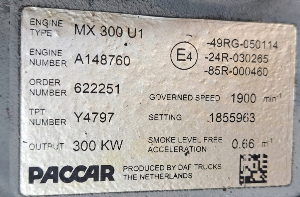 фото №8, Kpl двигатель mx 340 u1 daf xf cf 105 410/460/510km