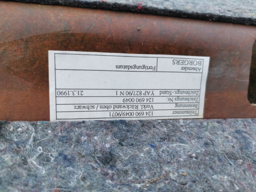 фото №7, Задняя задняя полка czarna динамики mercedes w124 sedan