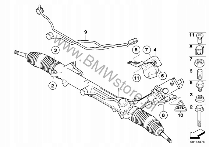 Bmw e60 e61 xd xi 4x4 x-drive рулевая рейка трансмиссия рулевая 6780122 08 с Разборки