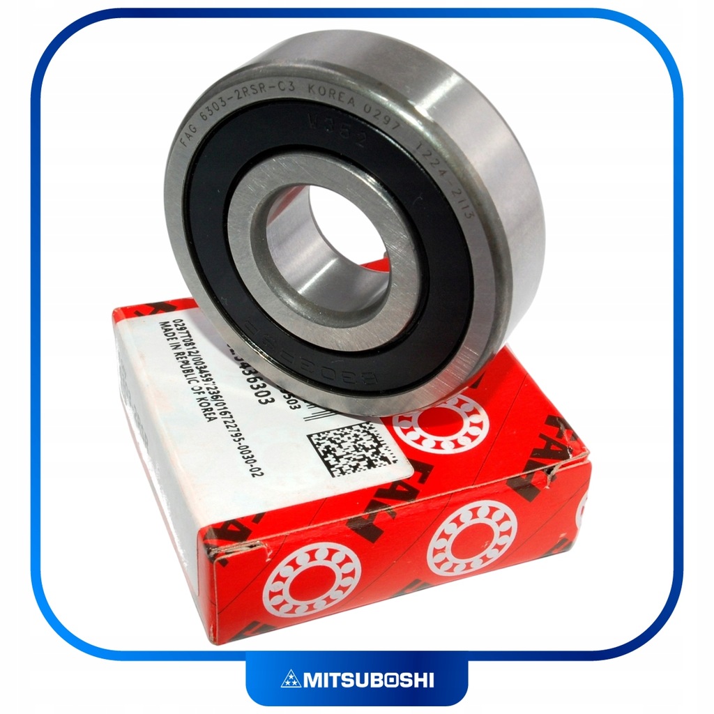 фото №10, Jednorzędowe подшипник kulkowe генератора fag 6303-2rsr-c3