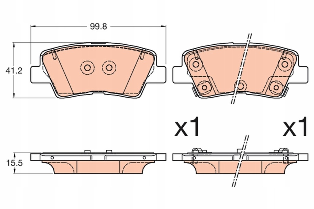 фото №2, Гальмівні колодки ham. задня gdb3594 trw