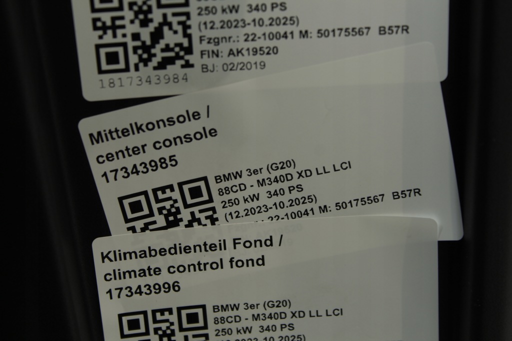 фото №6, Тунель середній підлокітник чорний bmw g20 g21