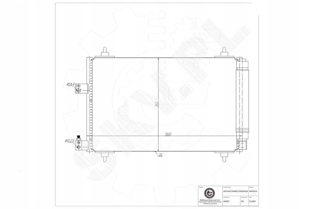 фото №8, Радіатор кондиціонера citroën c5 i 3.0 v6 03.01-08.04