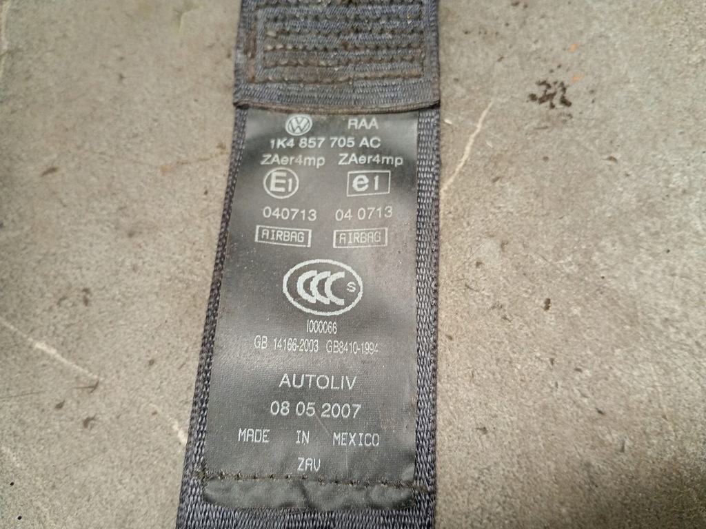 фото №9, 1k4857705ac pas безпеки перед лівий vw jetta iii