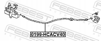 фото №3, Трос открывания капот 0199-hcasv40 febest