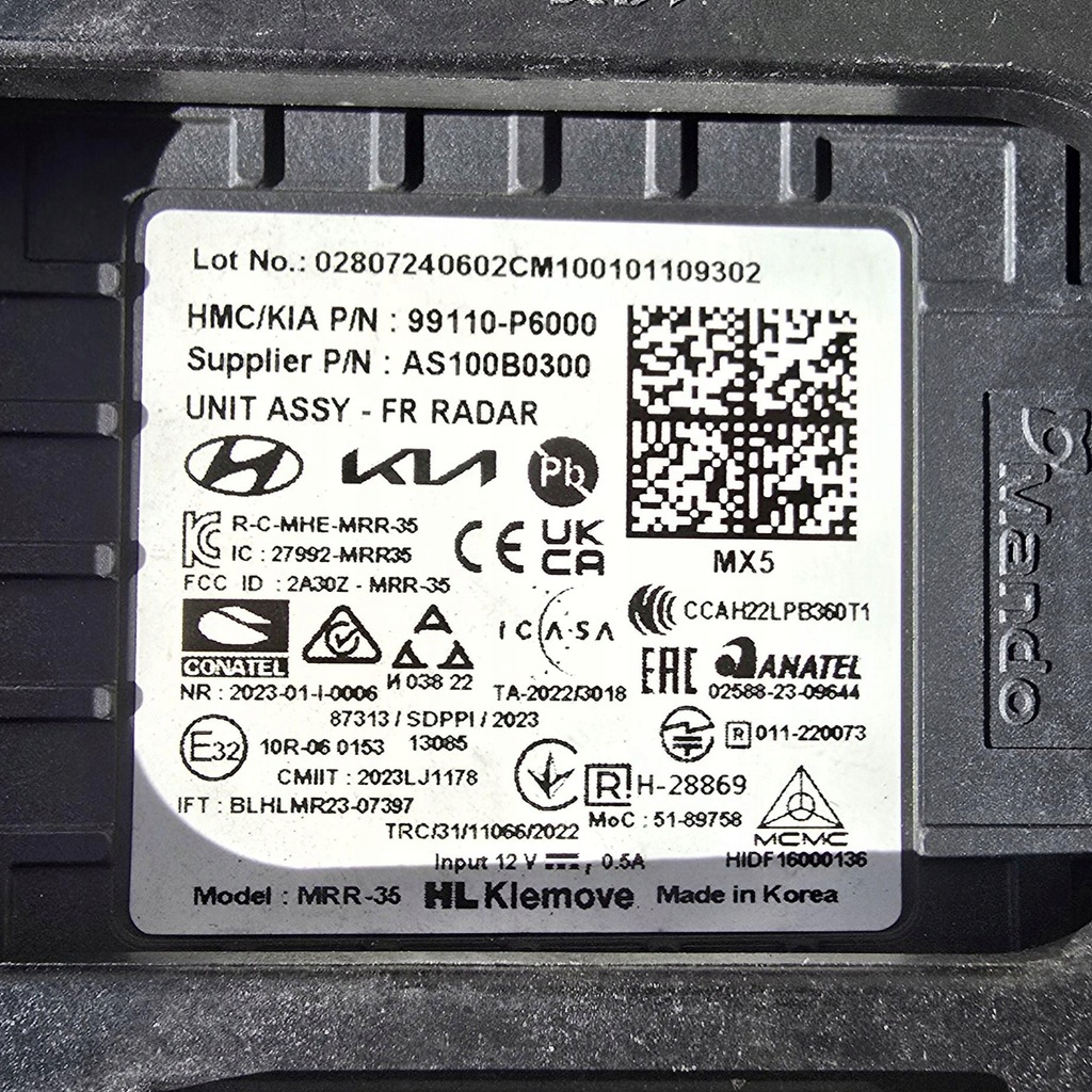 фото №6, Радар distronic hyundai santa fe kia sorento 99110-p6000