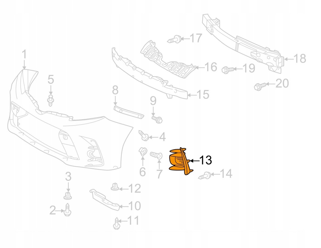 фото №1, Заглушка лампы противотуманной toyota sienna 18-