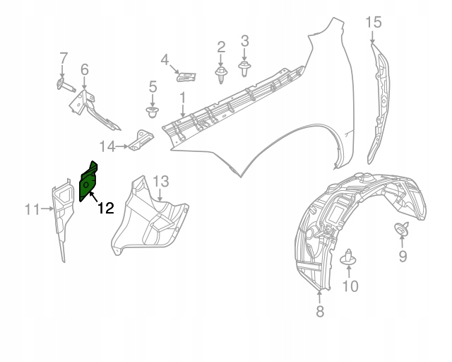 фото №2, Захист підкрилок крила ліва dodge ram 2013-18