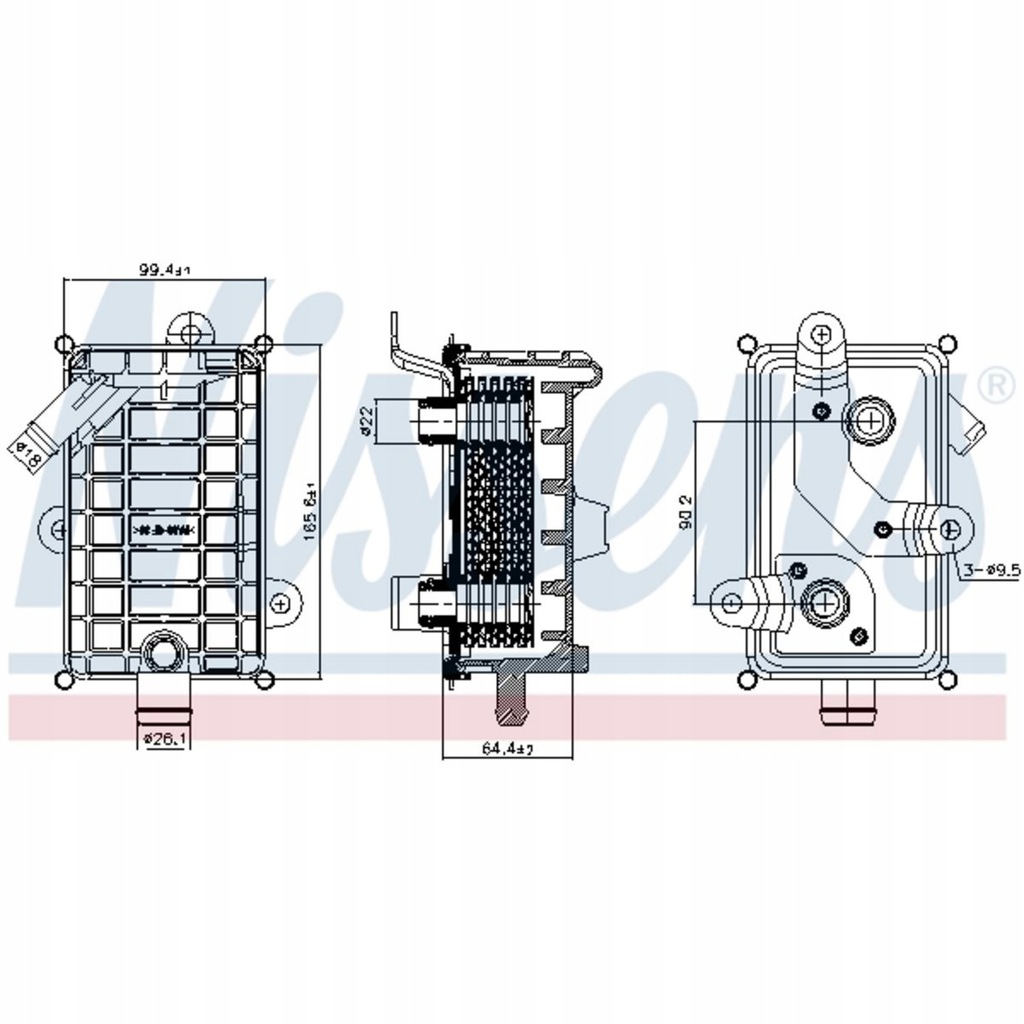фото №13, Nissens 90895 радіатор оливи, олія двигунний