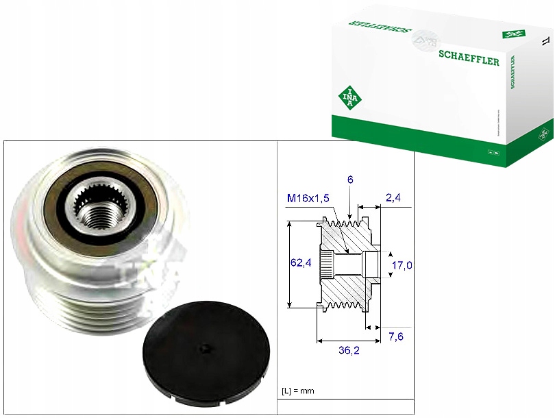Купити Шків генератора toyota yaris 1,4d-d4 06- 1