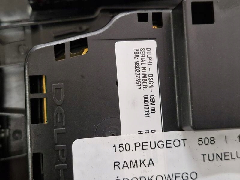 фото №9, Peugeot 508 i 1 рамка туннель среднего переключатели кнопки 9802378577