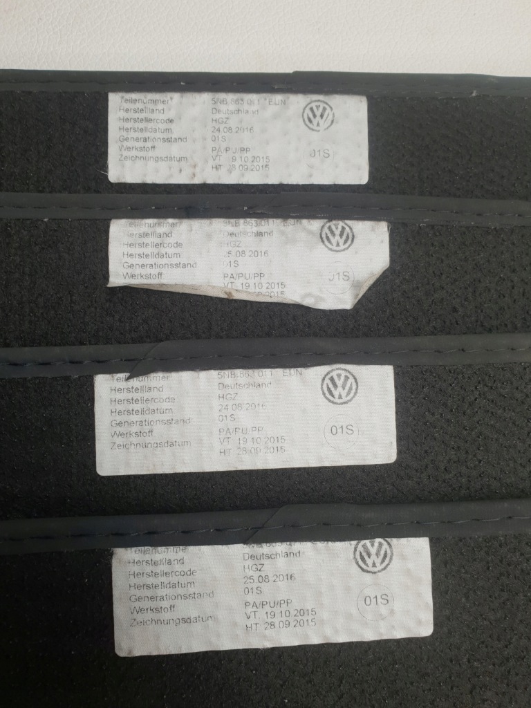 фото №8, Vw tiguan ii 5n 16-24 коврики велюровые 4el. 5nb863011