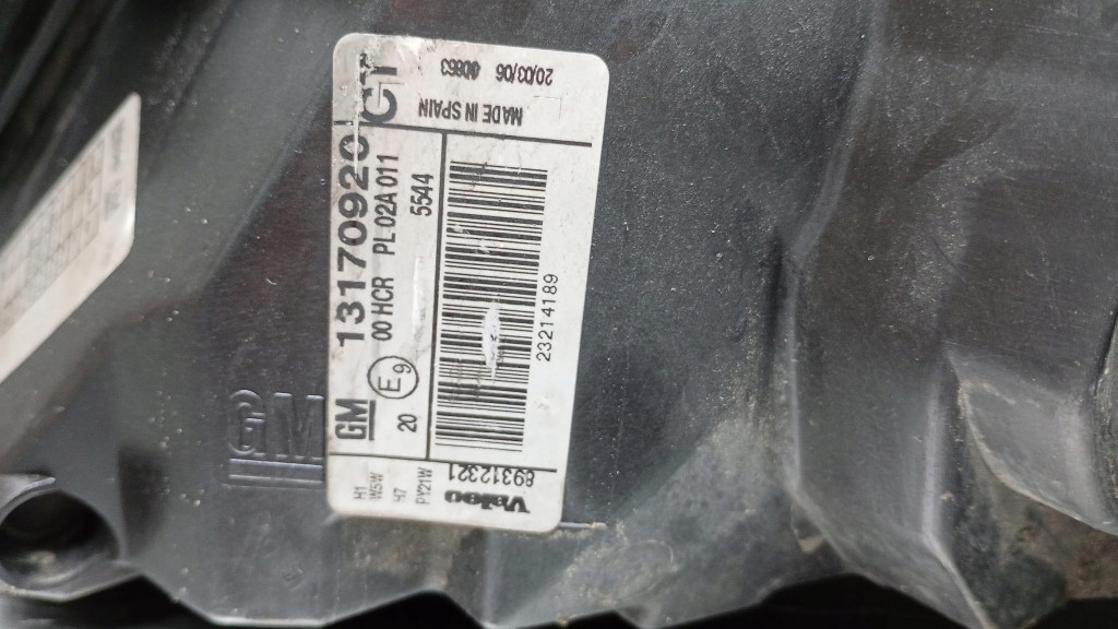 фото №10, Фара правий оригінальний номер 13170920 opel vectra c 05-09r звичайна