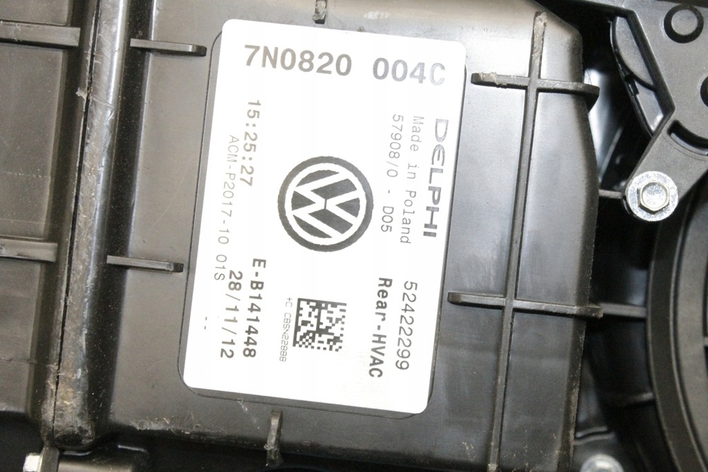 фото №8, Моторчик отопителя seat alhambra 710, 711 7n0820004c 2.0l дизель 103kw