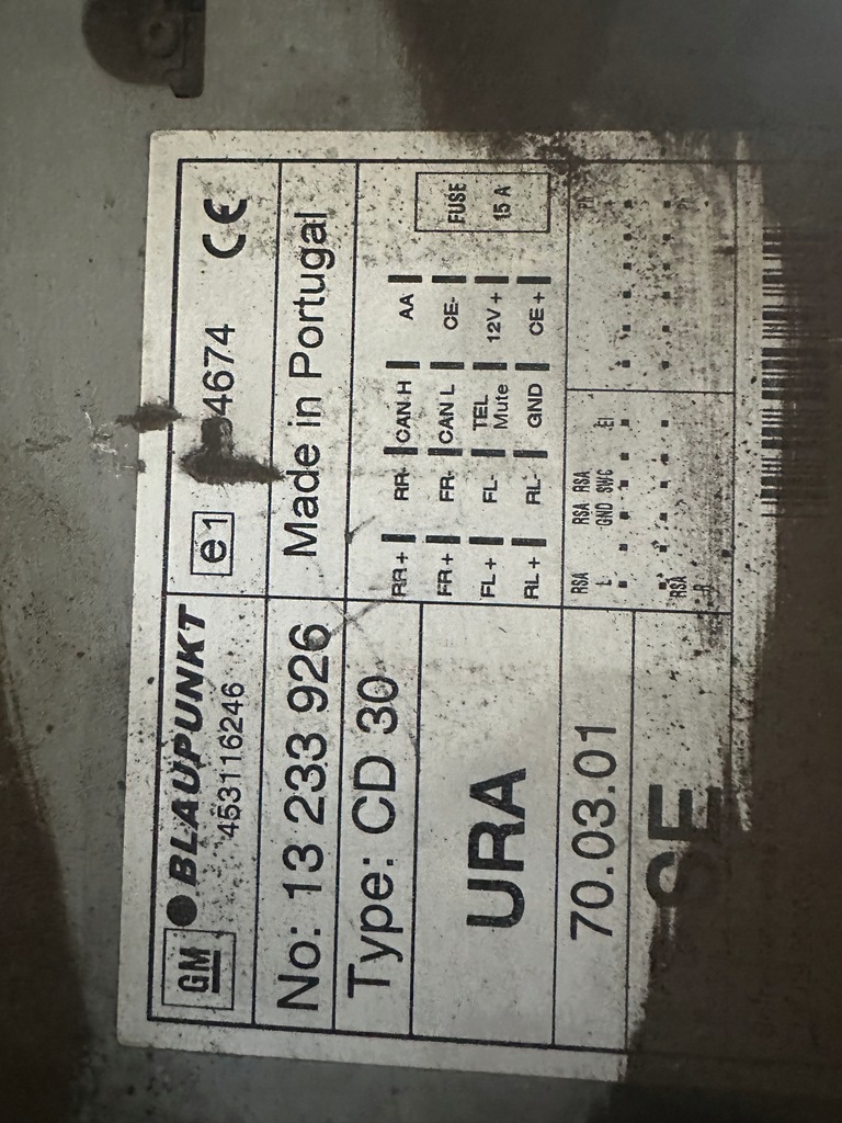 фото №3, Opel радио zafira astra vectra 13289928 13233926