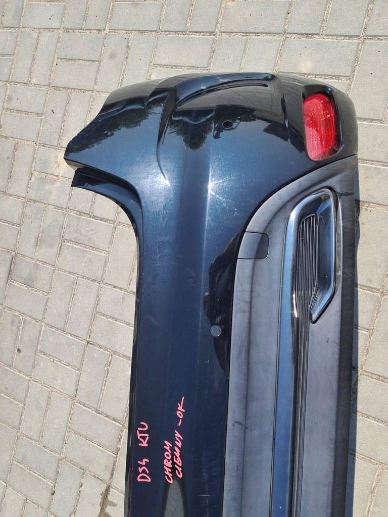 фото №10, Citroen ds4 бампер задній чорний ktv pod 4 датчики pdc хром - ok