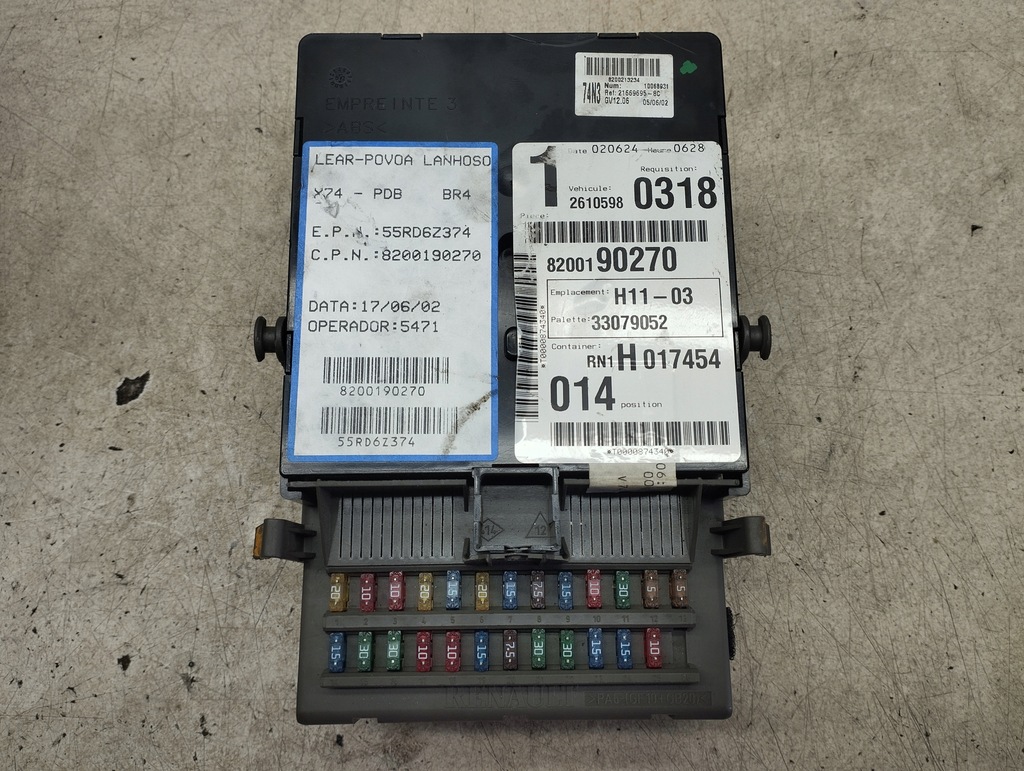 фото №1, Коробка запобіжників модуль bsi renault laguna 2518095419 8200190270