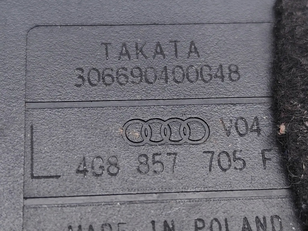 Audi a6 ремень безопасности сиденье передний перед левое  2015 седан 4/5dr с Разборки