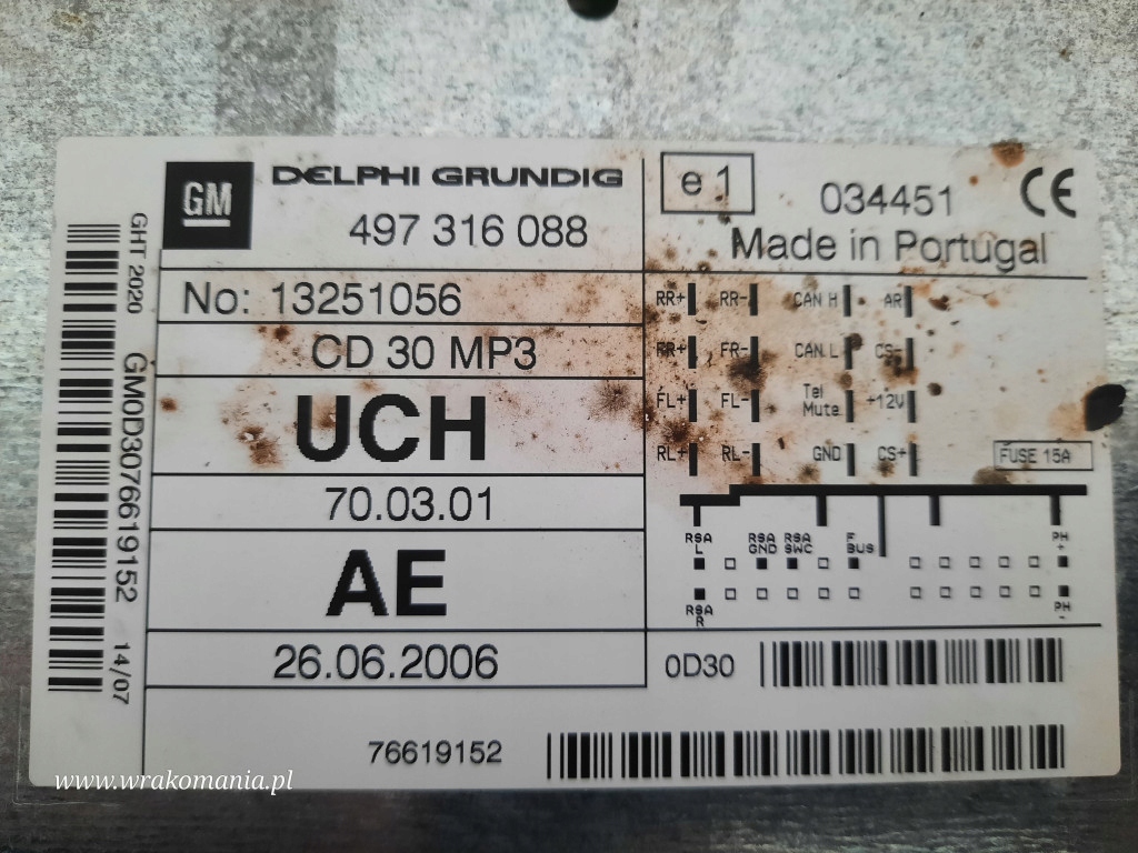 фото №7, Opel zafira b ii 05-10 радио cd 497316088 z19dt