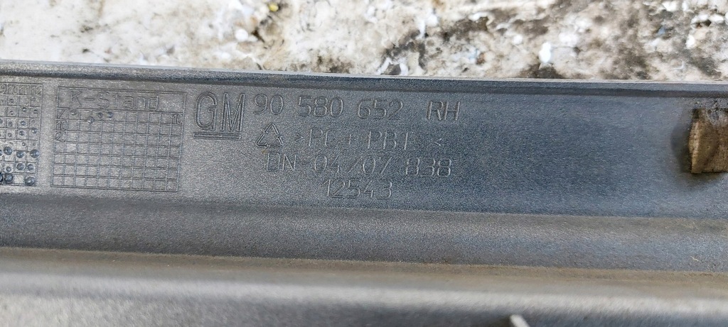 фото №6, Opel zafira a 99- молдинг pod фара правая z163 90580652rh