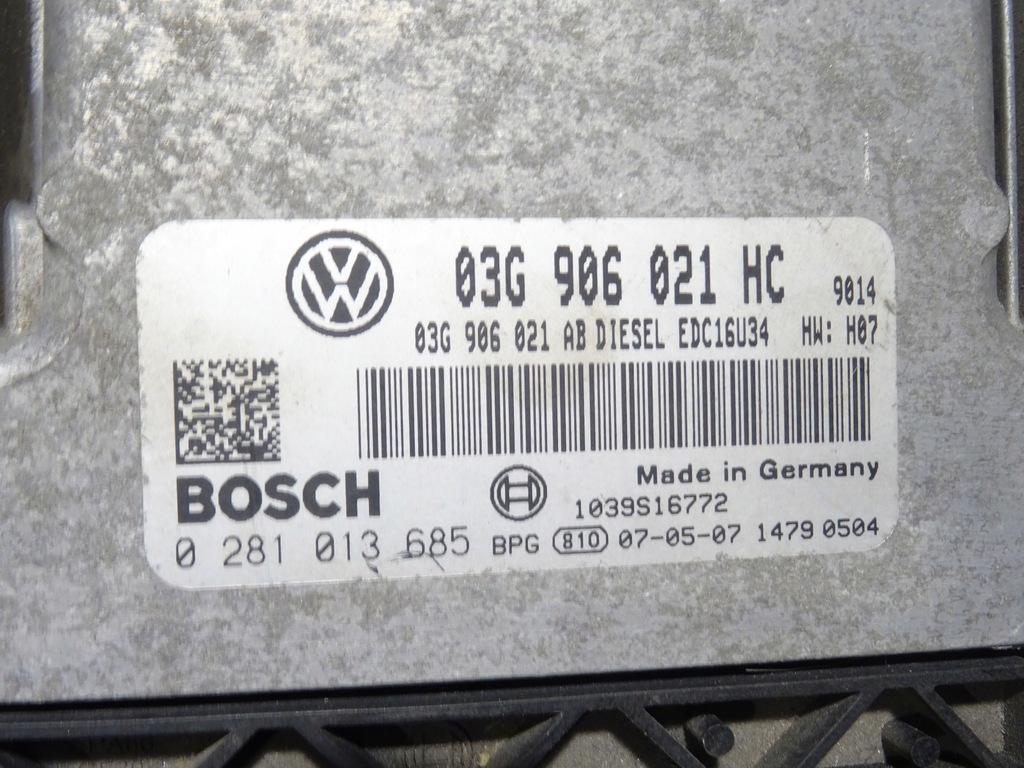фото №9, Бортовий комп'ютер лічильник набір vw golf v 5 plus + 5m0 1.9 tdi bls 03g906021hc