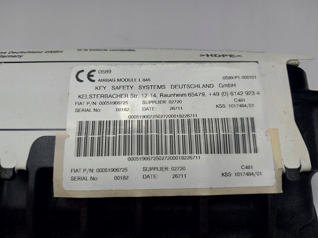 фото №5, Lancia ypsilon ii подушка безопасности подушка пассажира bdb nr2 00519067250