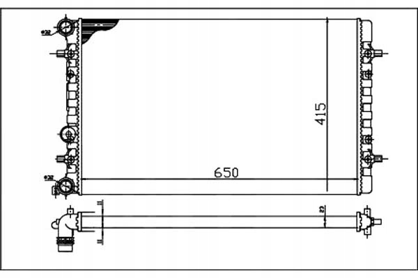 Купить Радиатор vw golf iv 97-03 octavia depo