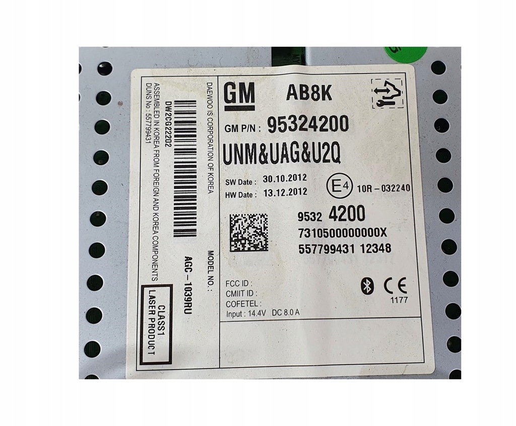 фото №2, Opel mokka 2012- радио cd 95324200