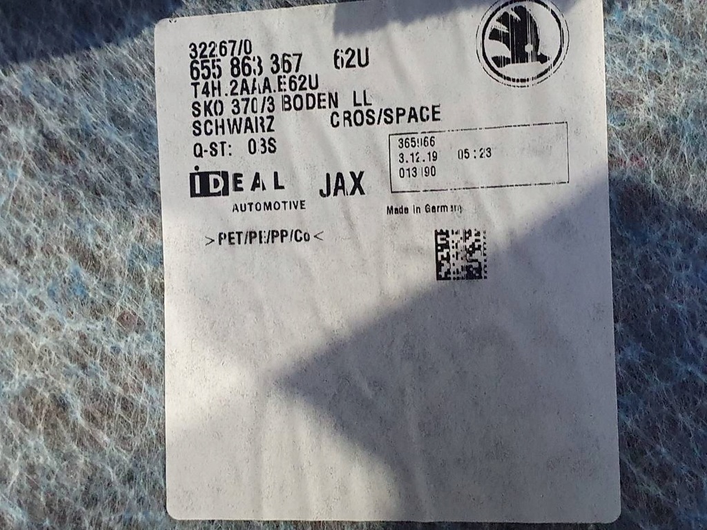 фото №8, Обшивка коврик салона пол kompletny skoda kamiq